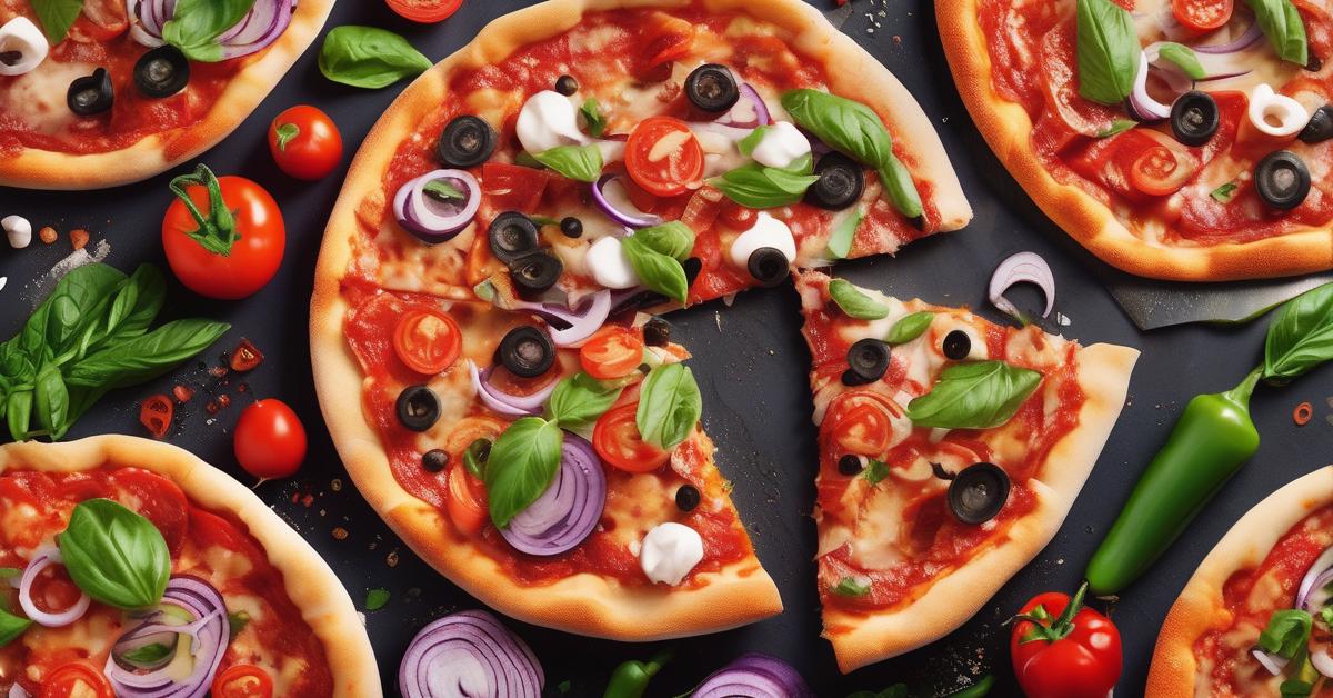 *   **Visual:** A close-up shot of a delicious-looking pizza with vibrant, fresh toppings (e.g., colorful vegetables, lean protein). Part of the pizza could be cut into slices.